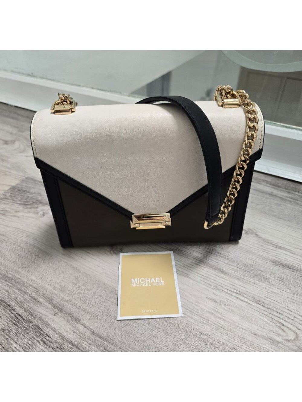 MICHAEL KORS Whitney Small Tri-Color Leather Convertible Shoulder Bag